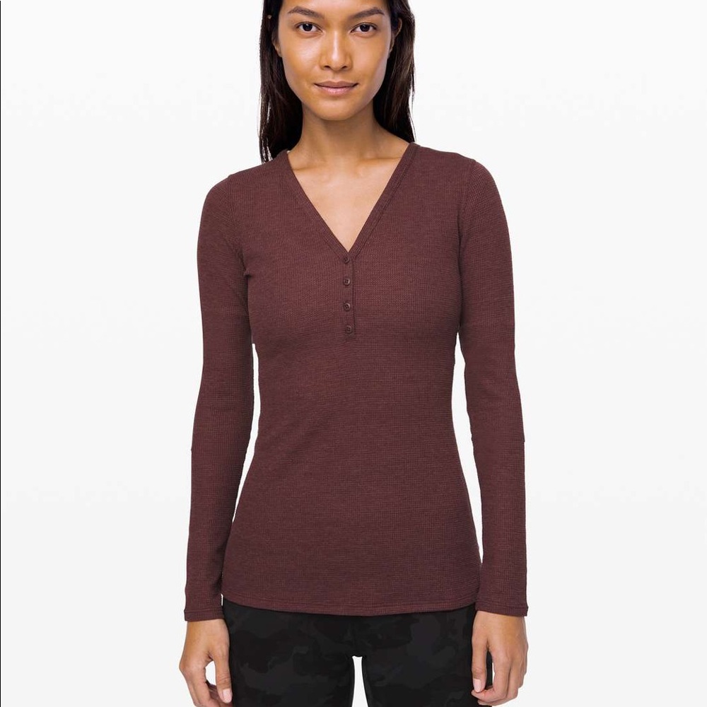 Lululemon Close Call Henley Long Sleeve